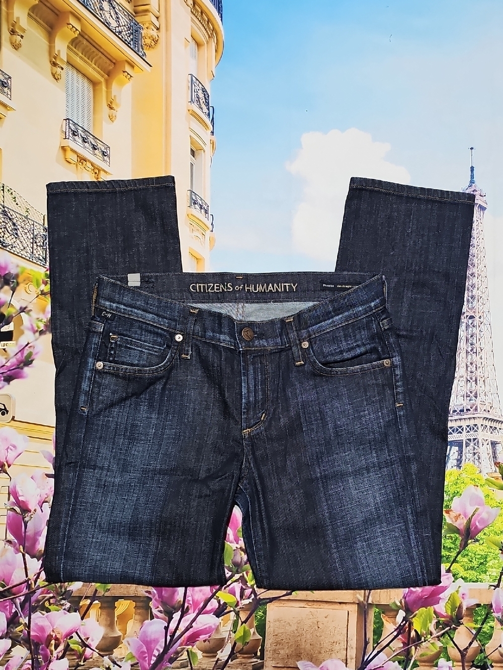 Citizens of Humanity Slim Straight Crop Dark Blue Jeans Size‎ 26
